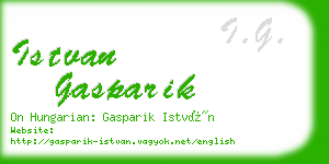 istvan gasparik business card